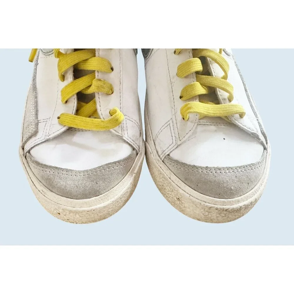 NIKE Blazer Mid '77 GS White Vivid Sulfur Hi Top Sneaker Sz 7